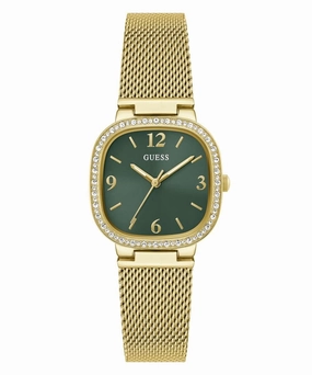 Women's Gold Green Tapestry Watch GW0354L5