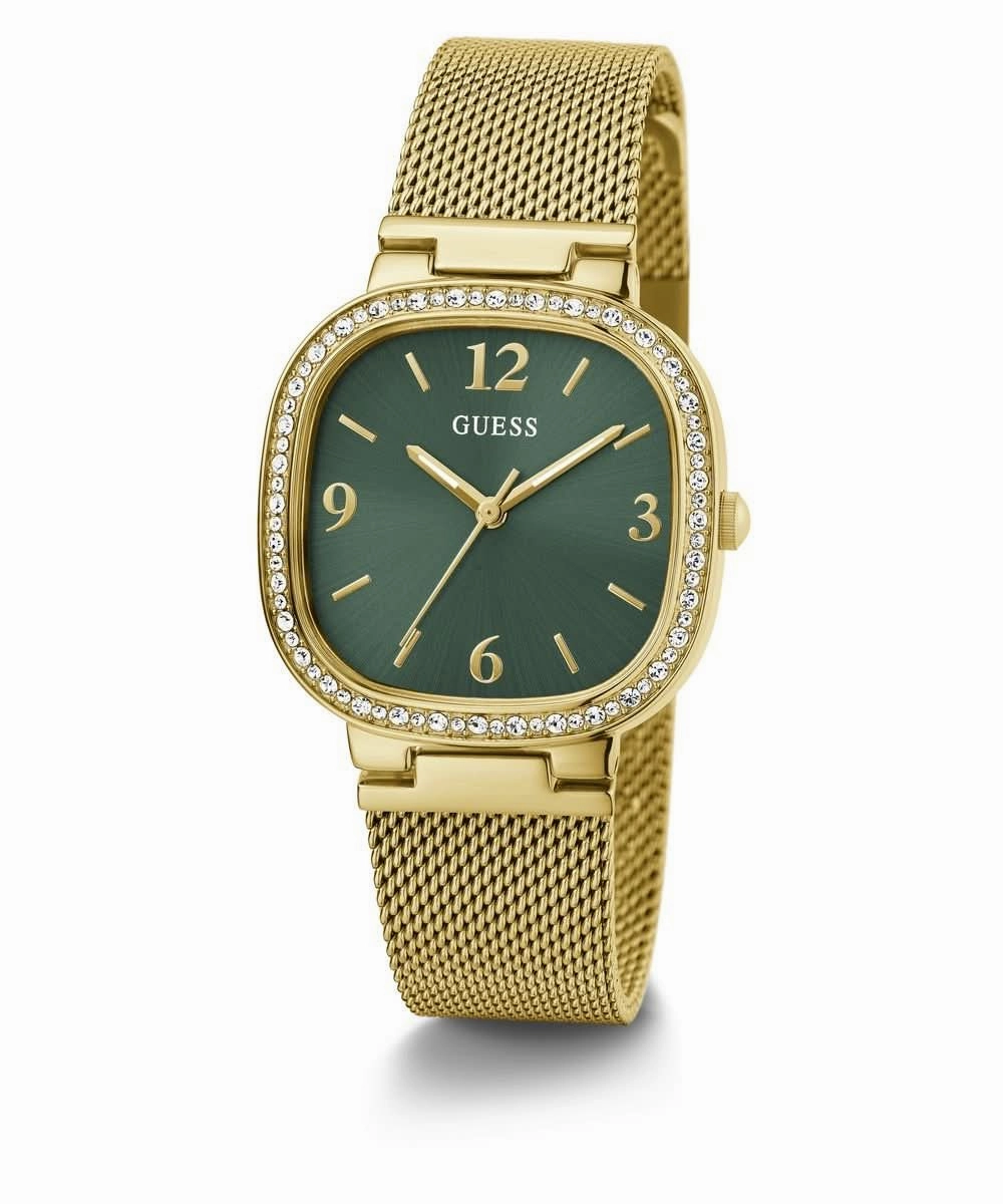 Women's Gold Green Tapestry Watch GW0354L5