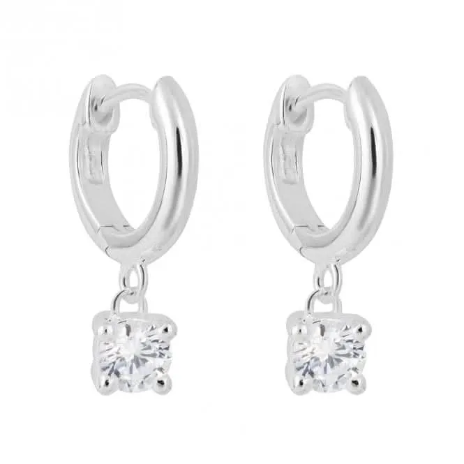 Zirconia Assembled Hoop Earrings E6249C Beginnings Jewellery